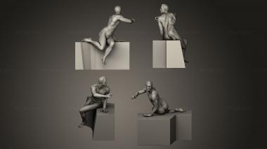 Figurines of people Warrior 08 3d model